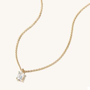 Mejuri emerald cut topaz necklace